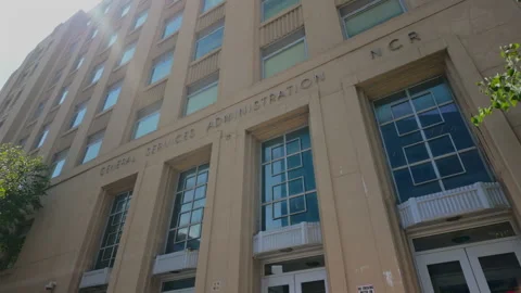 U.S. General Services Administration building headquarters exterior Stock Footage 319647062