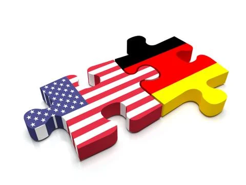 US - Germany Puzzle Stock Illustration