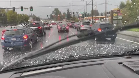 US: Hail Hits Seattle Area Amid Isolated Thunderstorms Stock Footage 320741659