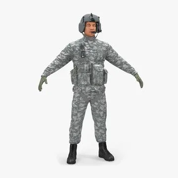 US Helicopter Pilot Camo 3D Model ~ 3D Model #90893958