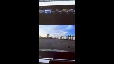 US: Horror UPS cargo plane crash captured on CCTV in Kentucky Video stock 320575804