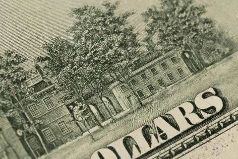 US hundred  Dollar elements , super macro, close up photo Stock Photos