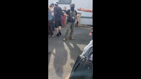 US: ICE Agents Unleash Pepper Spray As Newark Detention Center Hunger Str... Stock Footage 335733082