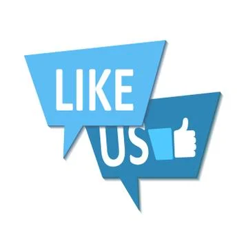 Like us icon on white, stock vector illustration Illustrazione stock
