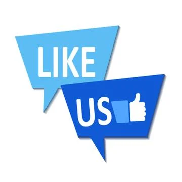 Like us icon on white, stock vector illustration Stock Illustration