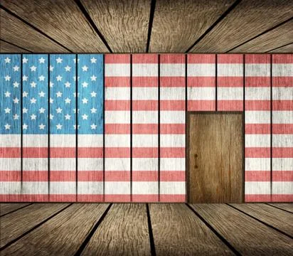 US Immigration Background Stock Illustration