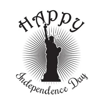 US Independence Day design. Statue of Liberty Stock Illustration