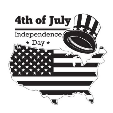 US Independence Day logo design Stock-Illustration