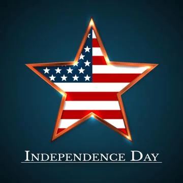 U.S.A INDEPENDENCE DAY VECTOR ILLUSTRATION. Stock Illustration