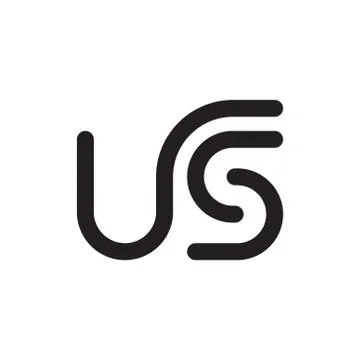 Us initial letter vector logo icon Stock Illustration
