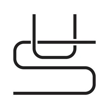 Us initial letter vector logo Stock Illustration