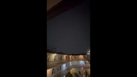 US: Intense lightning illuminating the sky in Los Angeles, California, US... Stock Footage 321586205