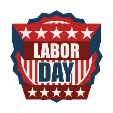 Us Labor Day Label Stock Illustration