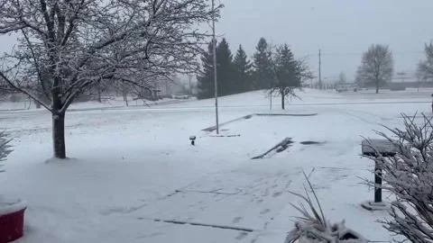 US: Lake-Effect Snow and Snow Squalls Hit Michigan and Indiana 2 Stock Footage 326708455