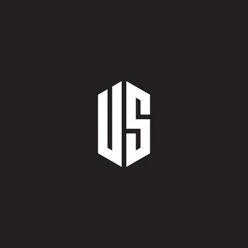 US Logo monogram with hexagon shape style design template Stock Illustration