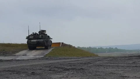 US M1 Abrams tanks test firing Stock Footage 164605881