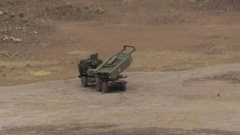 U.S. M142 High Mobility Artillery Rocket... | Stock Video | Pond5
