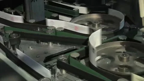 U.S. mail is sorting at a USPS sorting facility. Stock Footage 123373258