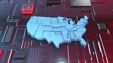 US Map 01 Video stock 181893625