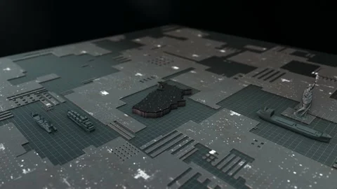 US Map 05 Video stock 168901881