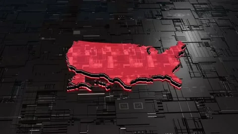 US map 3 Stock Footage 176962190