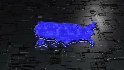 US map 4 스톡 동영상 176962239