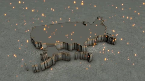 Us Map Video stock 149480102