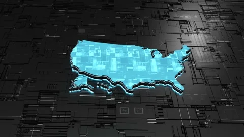 US map Video stock 176962184