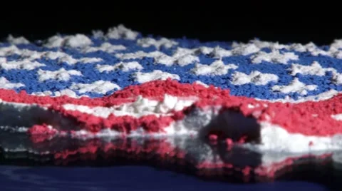 US map, pan left, low angle. Video stock 8853800