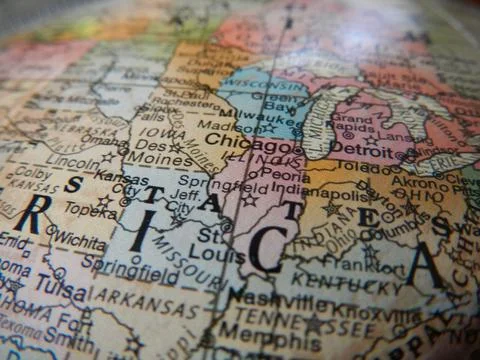 The US map Stock Photos