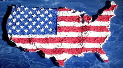 US map, zoom out, contiguous Stock Footage 8853749