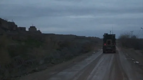 U.S. Marine conducting Combat Logistics Patrol at Forward Operating Base - 2013 Stock Footage 104830593
