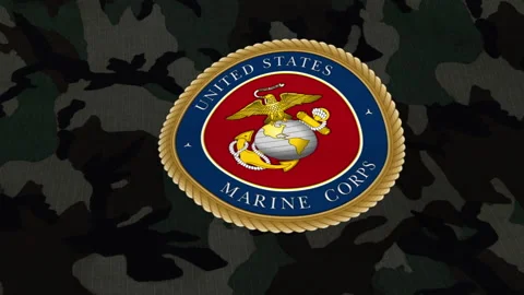 US Marine Corps Emblem Loop Stock Footage 137035971