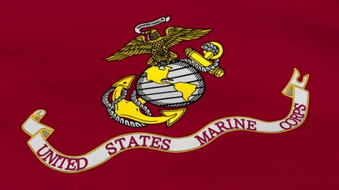 US Marine Corps Flag Stock Footage 137006820