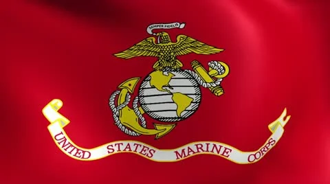 US Marine Corps Flag Loop Video stock 21441513