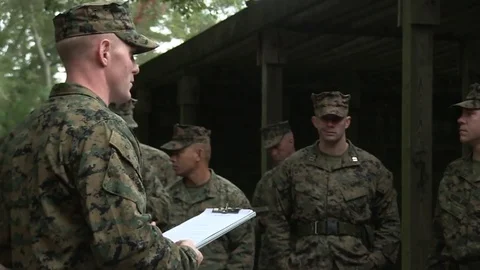 U.S. Marines checklist for combat pistol training program at Camp Lejeune Stock Footage 82298862