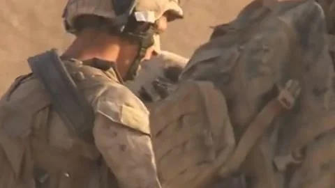 US marines in pre-dawn raid on Taliban position. (9) Stock Footage 237689195