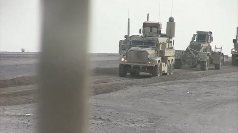 U.S. Marines with Route Clearance Platoon, 2nd CEB dig and find an IED - 2011 Stock Footage 106046257