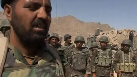 US marines securing Taliban town come under fire (18) Stock Footage 237689223
