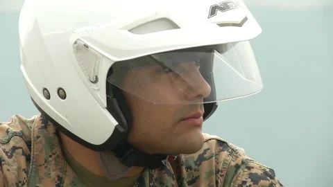 US Marines take basic motorcycle rider course in Iwakuni, Japan Video stock 81431910