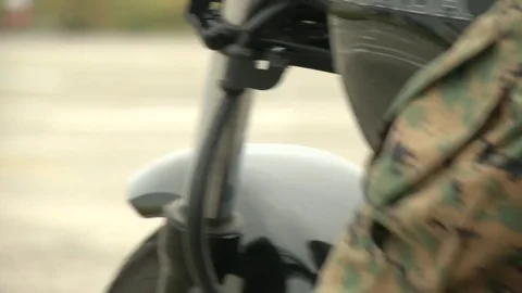US Marines take basic motorcycle rider course in Iwakuni, Japan Video stock 81431971