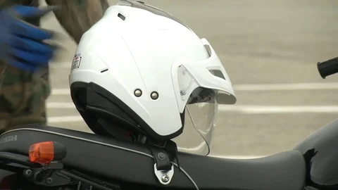 US Marines take basic motorcycle rider course in Iwakuni, Japan Video stock 81432107