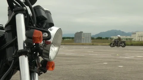 US Marines take basic motorcycle rider course in Iwakuni, Japan Video stock 81432177