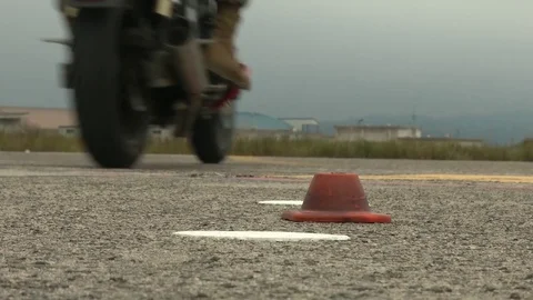 US Marines take basic motorcycle rider course in Iwakuni, Japan Video stock 81432408