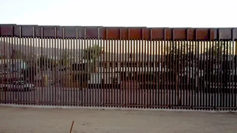 US-Mexico Border Aerials in Tecate California and Tecate Mexico Stock Footage 153059160