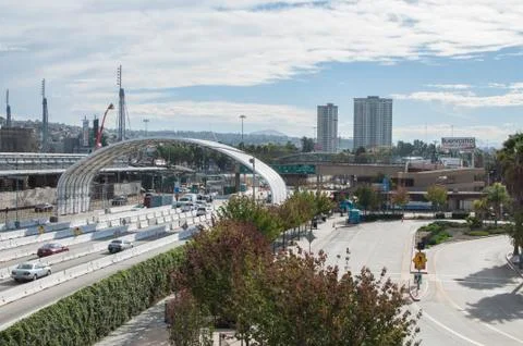 Us-mexico border crossing Stock Photos