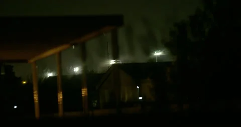 U.S.-Mexico border lights seen from the backyard of a private residence. Stock Footage 231505704