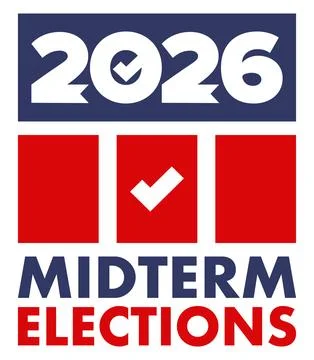 US Midterm Elections 2026. Vote 2026. Vote day. US Election Stock Illustration