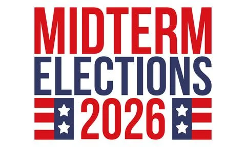 US Midterm Elections 2026. Vote 2026. Vote day. US Election Stock Illustration