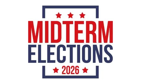 US Midterm Elections 2026. Vote 2026. Vote day. US Election Stock Illustration